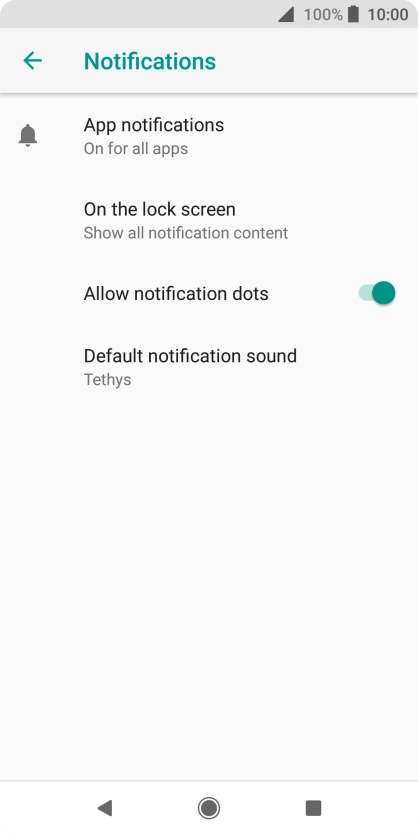 Press App notifications.
