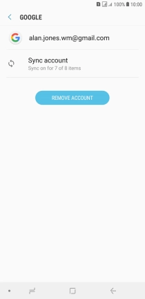 Press Sync account.
