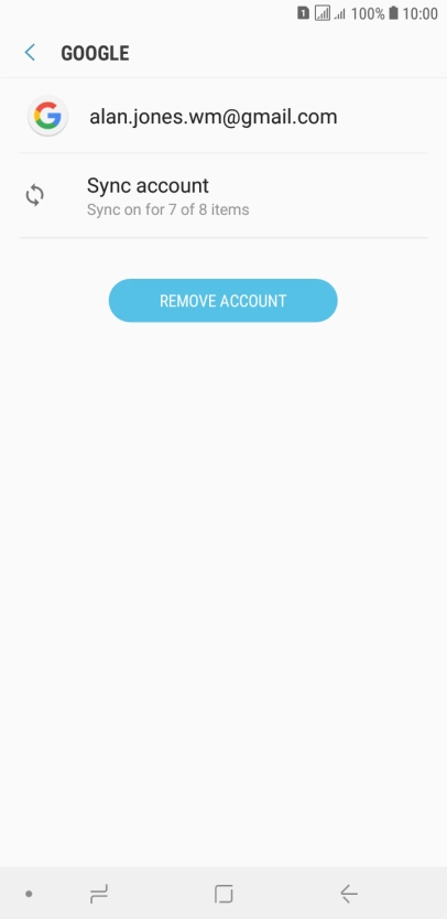 Press Sync account.