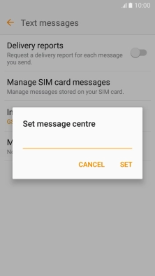 Key in +35387699989 and press SET.
