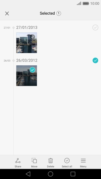 Press the share icon.