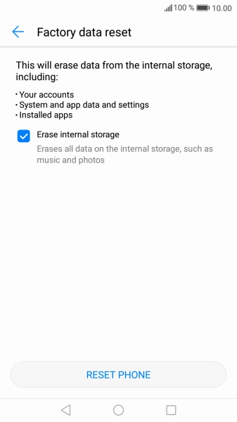 Press RESET PHONE.