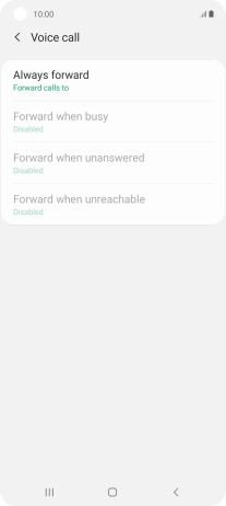 Press the required divert type.