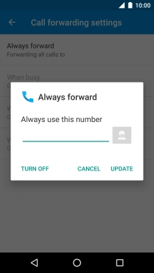 Press TURN OFF.