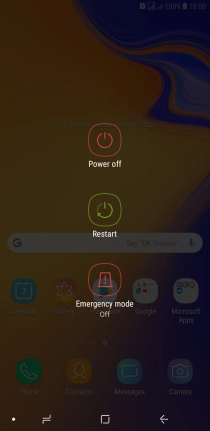 Press Power off.