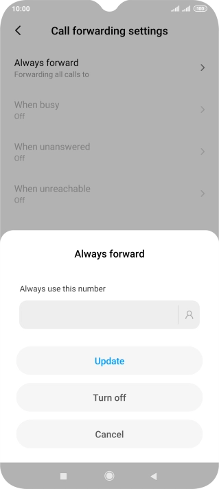 Press Turn off.