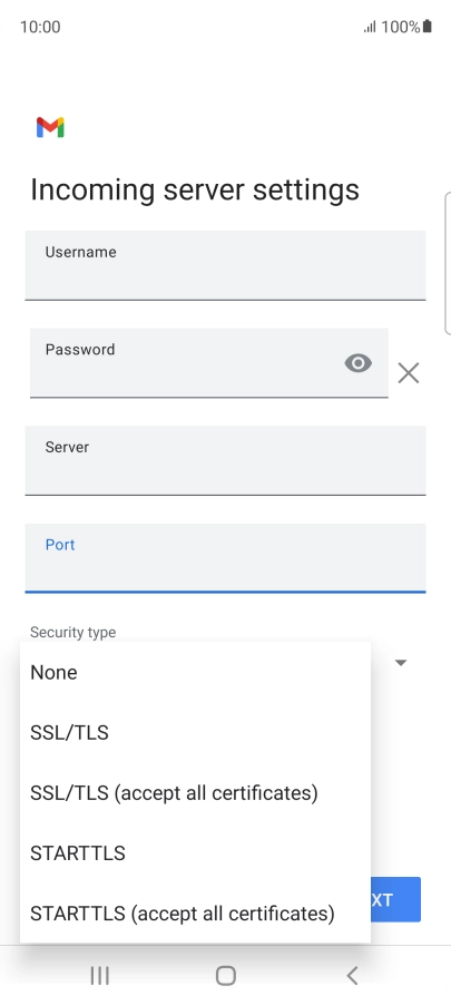 Press None.