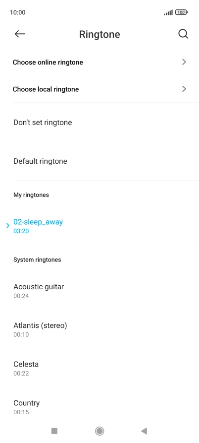 Press the Home key to return to the home screen.