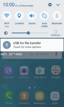 Press the settings icon.