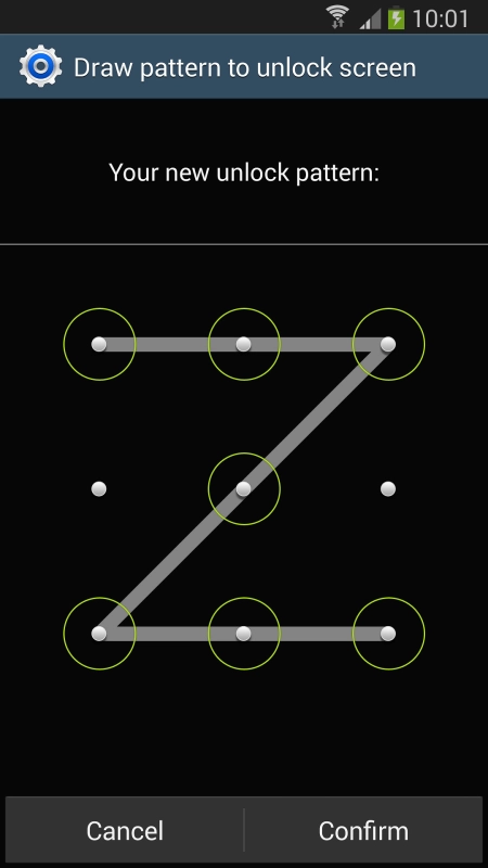 Repeat the selected phone lock code and press .