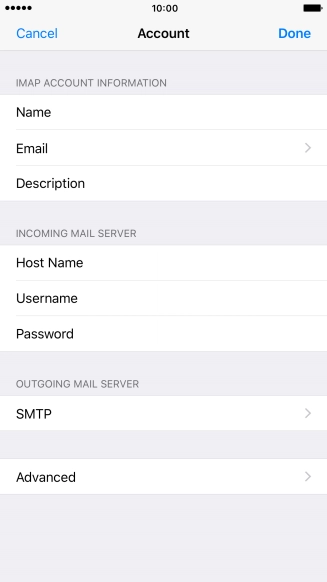 Press SMTP.