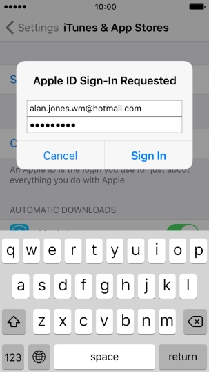 Press Sign In.