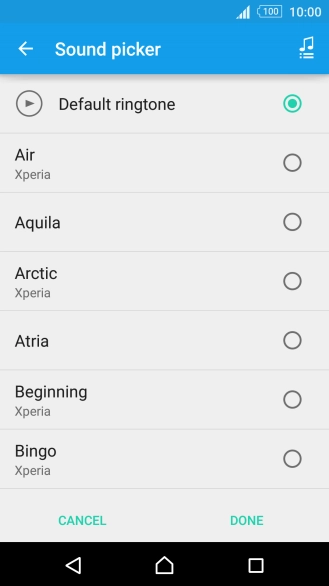 Press the required ring tones to hear them.