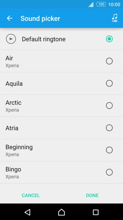 Press the required ring tones to hear them.