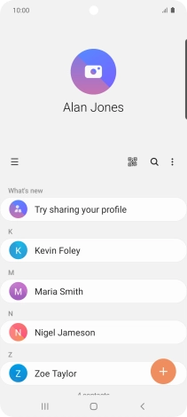 Press the new contact icon.
