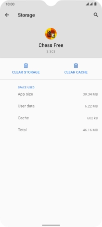 Press CLEAR CACHE.