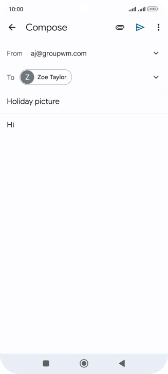Press the attachment icon.