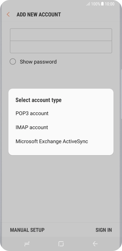 Press POP3 account.
