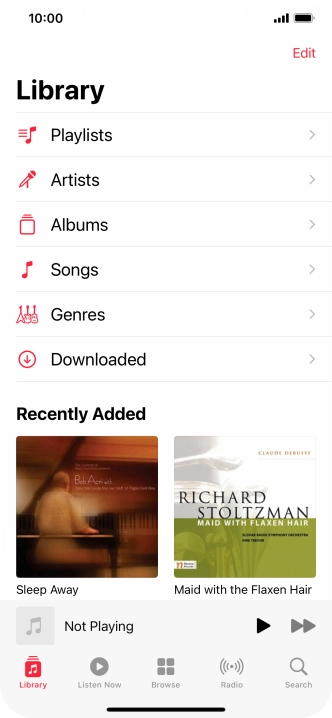 Press Playlists.