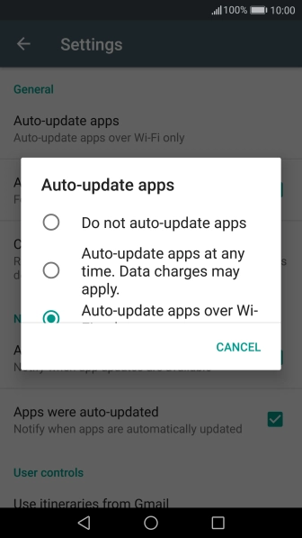Press Do not auto-update apps to turn off the function.