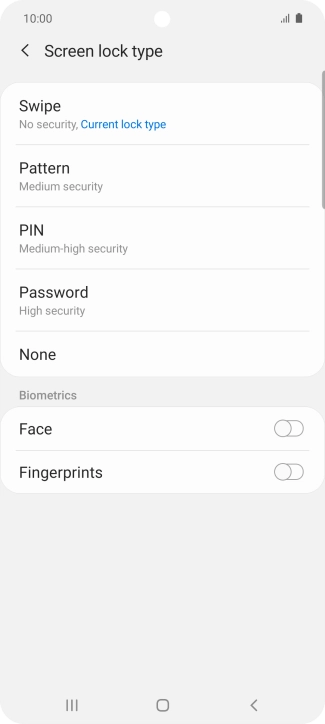 Press Fingerprints.