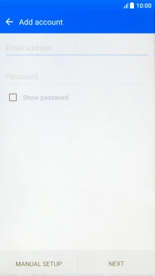 Press Email address and key in your email address.