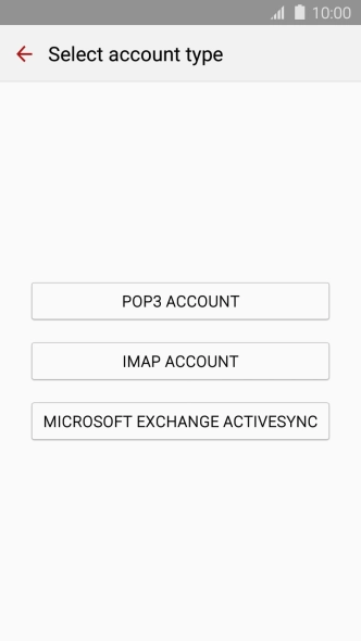Press POP3 ACCOUNT.