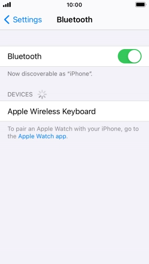 Press the required Bluetooth device and follow the instructions on the screen to pair the device with your phone.