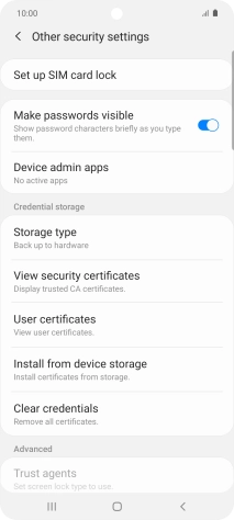 Press Set up SIM card lock.