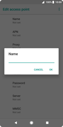 Key in Vodafone MMS and press OK.