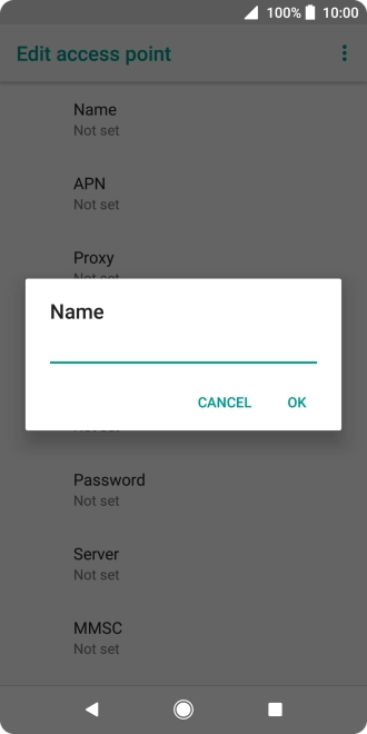 Key in Vodafone MMS and press OK.