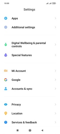 Press Accounts & sync.