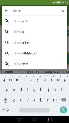 Key in the name or subject of the required app and press the search icon.
