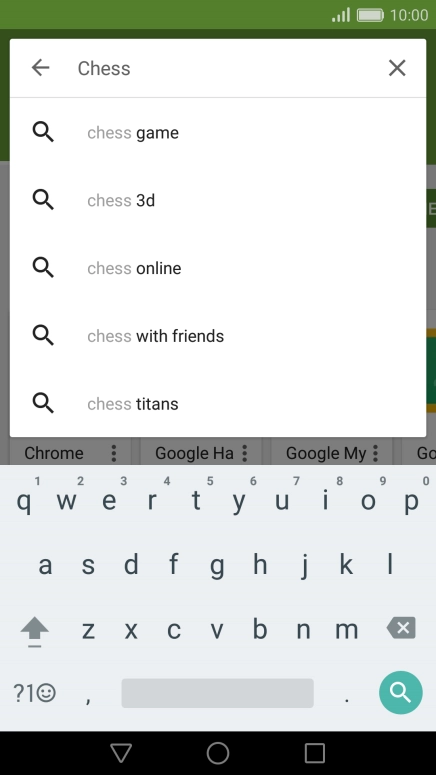 Key in the name or subject of the required app and press the search icon.
