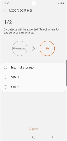 Press the required SIM.