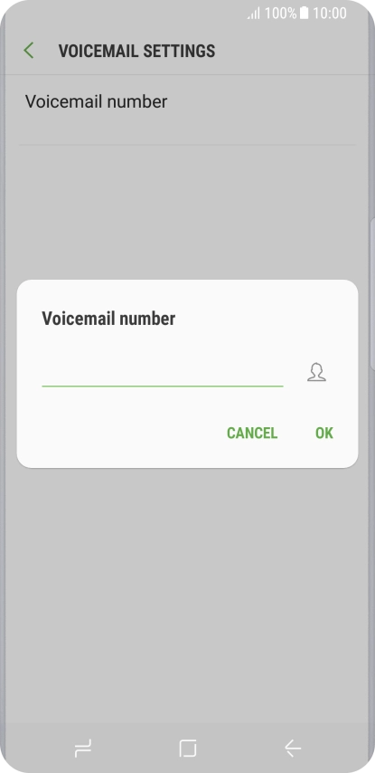 Key in (prefix) 5 (your phone number) and press OK.