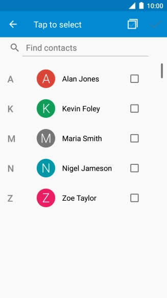 Press the select all icon.