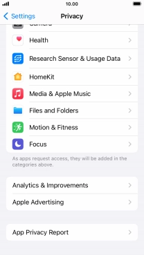 Press App Privacy Report.