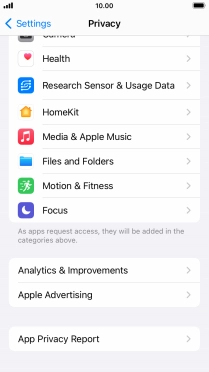 Press App Privacy Report.