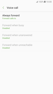 Press the required divert type.