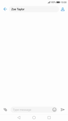 Press the text input field and write the text for your text message.