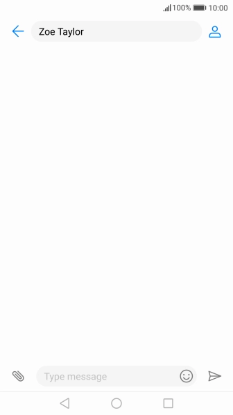 Press the text input field and write the text for your text message.