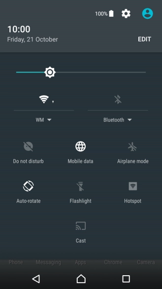 Press the settings icon.