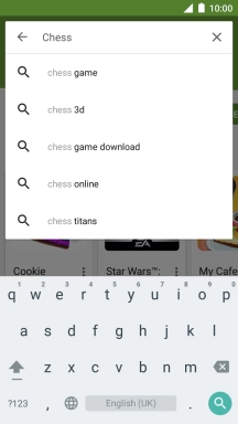 Key in the name or subject of the required app and press the search icon.