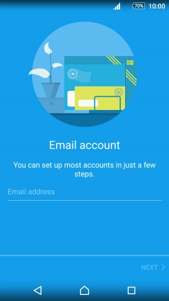 Press Email address and key in your email address.
