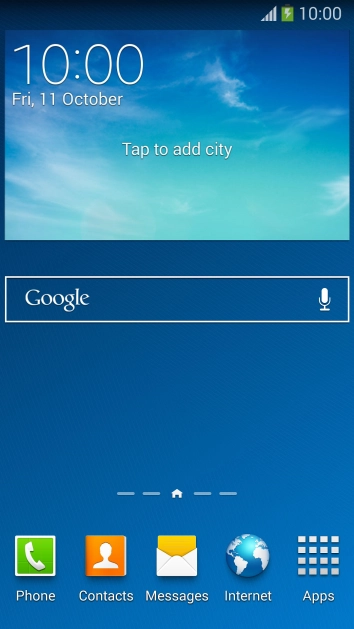 When the battery charging icon is displayed, the battery is charging.