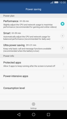 Press Ultra power saving.