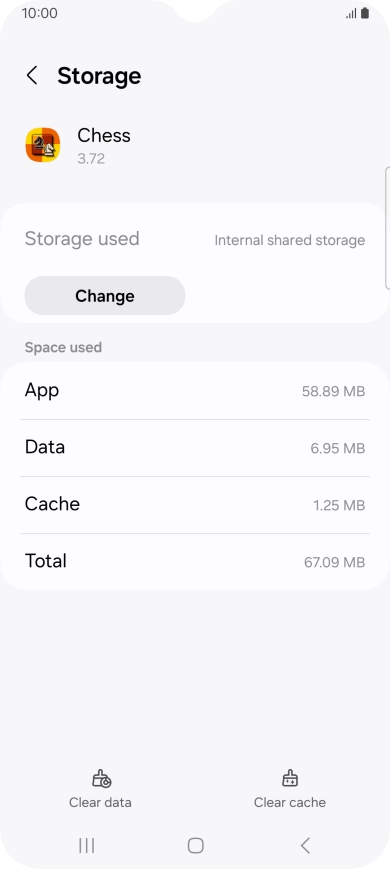 Press Clear cache.