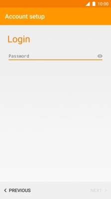 Press Password and key in the password for your email account.