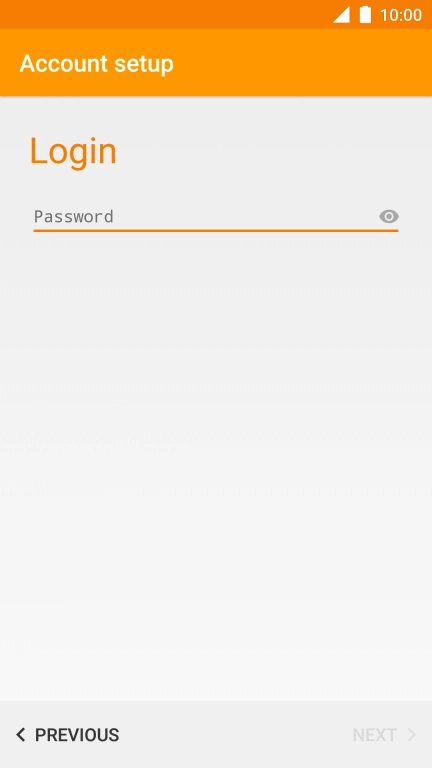 Press Password and key in the password for your email account.
